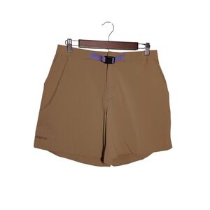 Marmot Kodachrome Womens Shorts Size 10 Khaki 7" Stretch Nylon Gorpcore NEW Hike